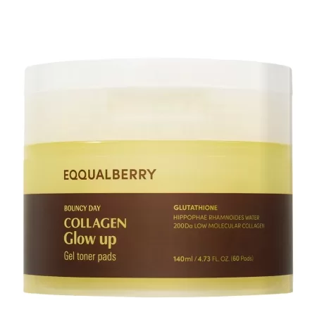 Гелевые пэды для сияющей кожи EQQUALBERRY Collagen Glow Up Gel Toner Pad