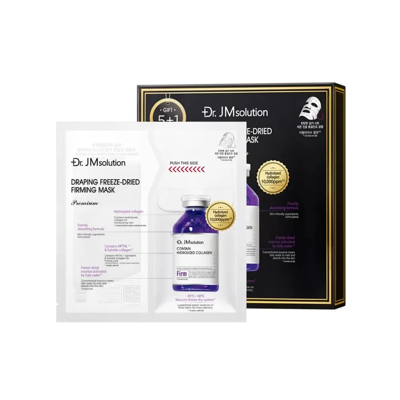 Lifting maska ​​ar kolagēnu un peptīdiem JMsolution Draping Freeze-Dried Firming Mask