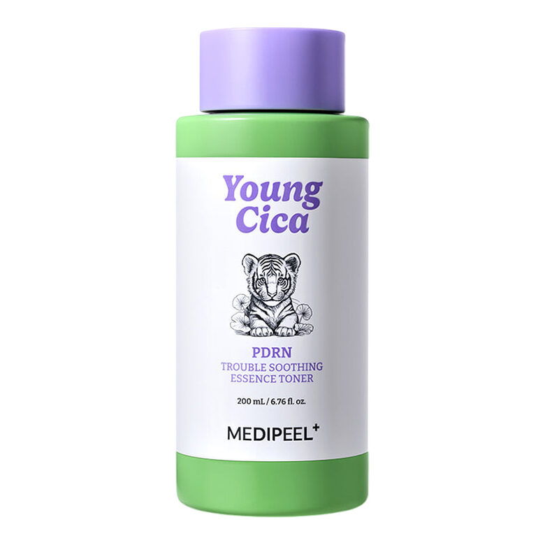 Nomierinošs toneris-esence ar PDRN un centellu jutīgai un problemātiskai ādai MEDIPEEL Young Cica PDRN Trouble Soothing Essence Toner