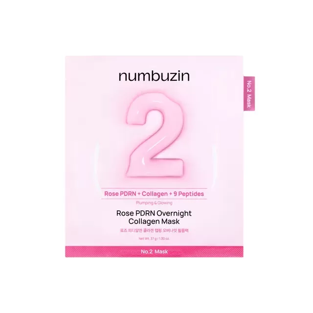 Nakts kolagēna maska ar Rose PDRN Numbuzin No.2 Rose PDRN Overnight Collagen Mask