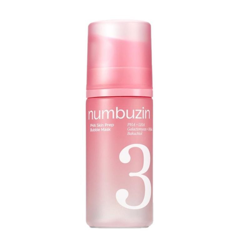Burbuļu maska ar 7% PHA un LHA ādas atjaunošanai un tekstūras izlīdzināšanai Numbuzin No.3 PHA Skin Prep Bubble Mask