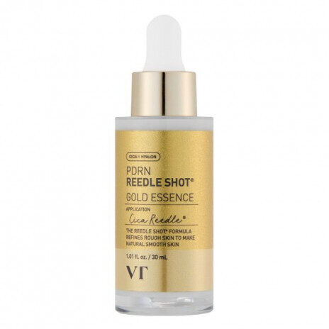 Liftinga esence ar PDRN un zeltu VT Cosmetics PDRN Reedle Shot Gold Essence