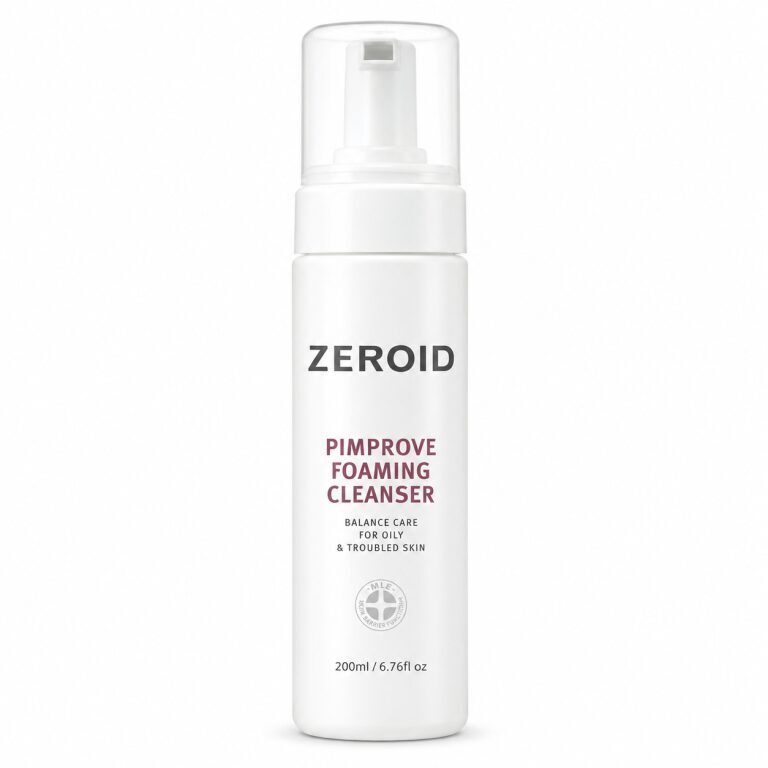Viegli skābas attīrošās putas ar salicilskābi taukainai un problemātiskai ādai ZEROID Pimprove Foaming Cleanser