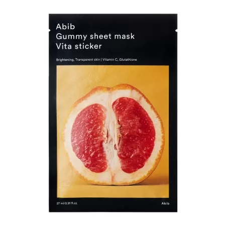 Izgaismojoša auduma maska sejai ar C vitamīnu Abib Gummy Sheet Mask Vita Sticker