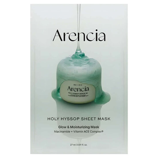 Mitrinoša auduma maska Arencia Holy Hyssop Sheet Mask