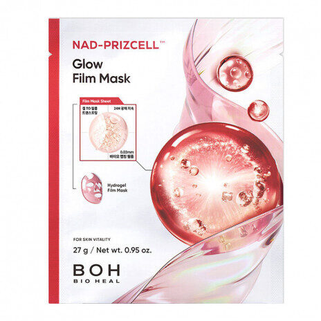 Plēves maska ​​ar NAD starojošai un tvirtai ādai BIOHEAL BOH NAD Prizcell Glow Film Mask