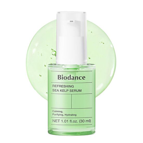 Nomierinošs serums ar 86% fermentētu jūras aļģu taukainai un problemātiskai ādai Biodance Refreshing Sea Kelp Serum