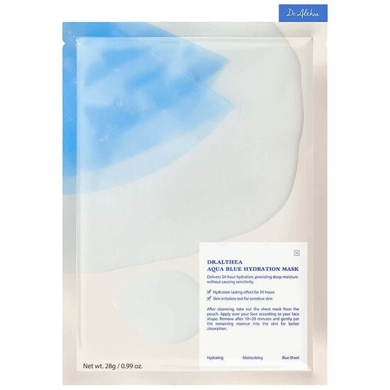 Mitrinoša sejas maska ​​ar azulēnu un agavi Dr. Althea Aqua Blue Hydration Mask