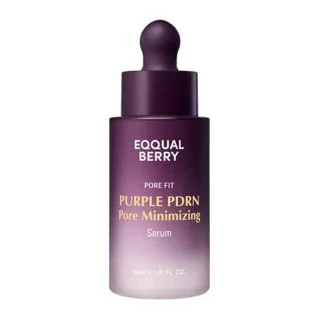 Serums ar PDRN poru sašaurināšanai un ādas nostiprināšanai EQQUALBERRY Purple PDRN Pore Minimizing Serum