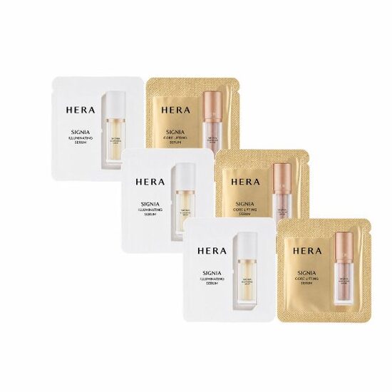 Dubulta iedarbība jauneklīgai un starojošai ādai Hera Signia Illuminating Serum+Hera Signia Core Lifting Serum