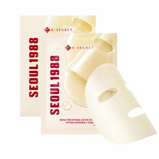 Auduma maska ar retinalu K-Secret Seoul 1988 Retinal Active Shot Mask Sheet: Retinal Liposome + Calendula Flower