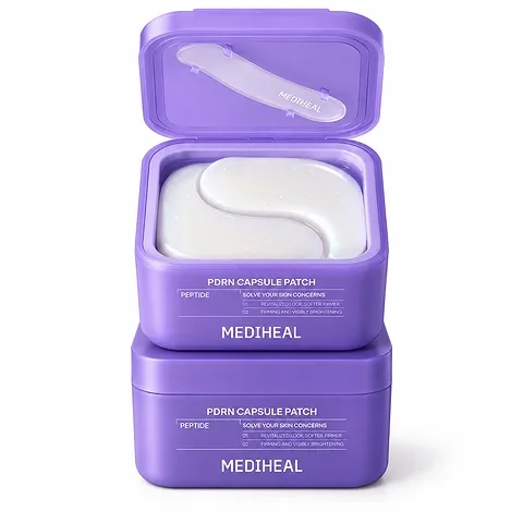 Pretnovecošanās hidrogēla patči ar PDRN un peptīdiem ādas tvirtumam MEDIHEAL PDRN Capsule Patch Peptide