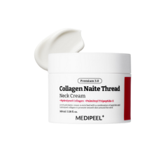 Atjaunināta liftinga kakla krēma versija ar peptīdiem un kolagēnu MEDIPEEL Premium Collagen Naite Thread Neck Cream 3.0