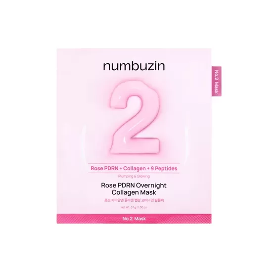 Nakts kolagēna maska ar Rose PDRN Numbuzin No.2 Rose PDRN Overnight Collagen Mask