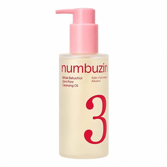 Hidrofilā eļļa poru attīrīšanai Numbuzin No.3 Bifida Bakuchiol Zero Pore Cleansing Oil