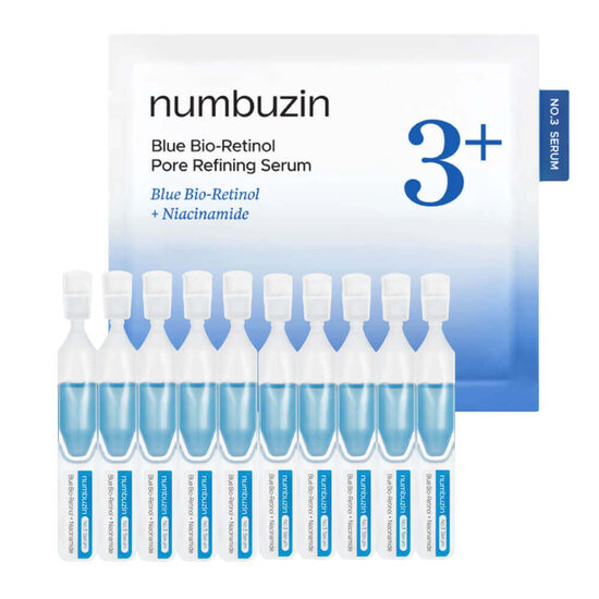 Poru sašaurinošs serums ar retinolu Numbuzin No.3 Blue Bio-Retinol Pore Refining Serum
