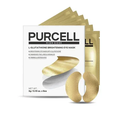 Izgaismojoši acu patči ar glutationu un niacinamīdu PURCELL Glutathione Brightening Eye Mask