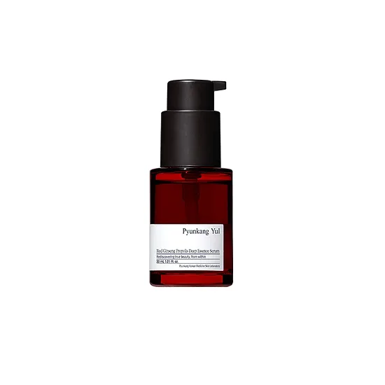 Pretnovecošanās serums ar sarkano žeņšeņu un propolisu ādas tvirtumam Pyunkang Yul Red Ginseng Propolis Deep Essence Serum