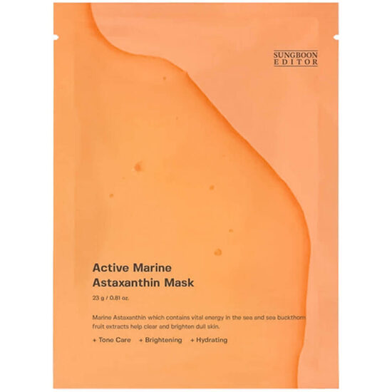 Pretpigmentācijas sejas maska ​​ar astaksantīnu Sungboon Editor Active Marine Astaxanthin Mask