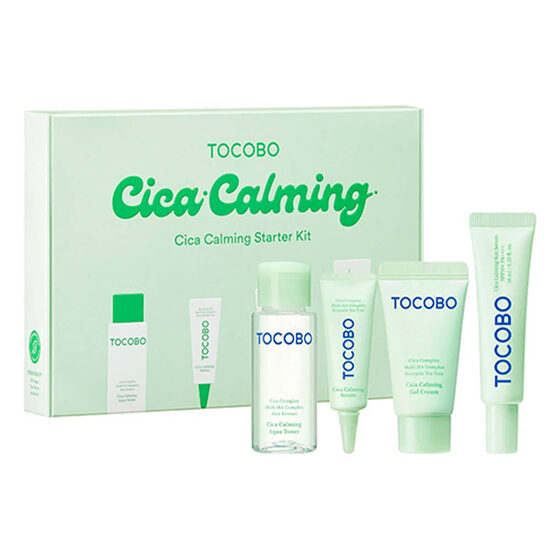 Nomierinošu produktu komplekts ar centellu Tocobo Cica Calming Starter Kit