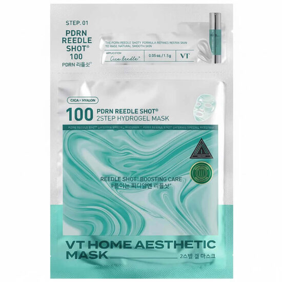 Hidrogela maska ​​ar mikroadatām un PDRN VT Cosmetics PDRN Reedle Shot 100 2Step Hydrogel Mask