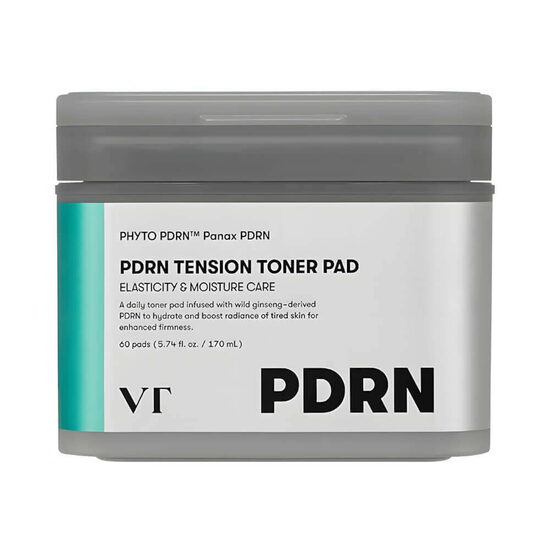 Tonera padi ar PDRN ādas mirdzumam VT Cosmetics PDRN Tension Toner Pad