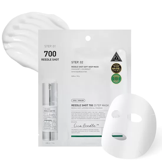 Divfāžu maska ​​ar mikroadatām VT Cosmetics Reedle Shot 700 2 Step Mask