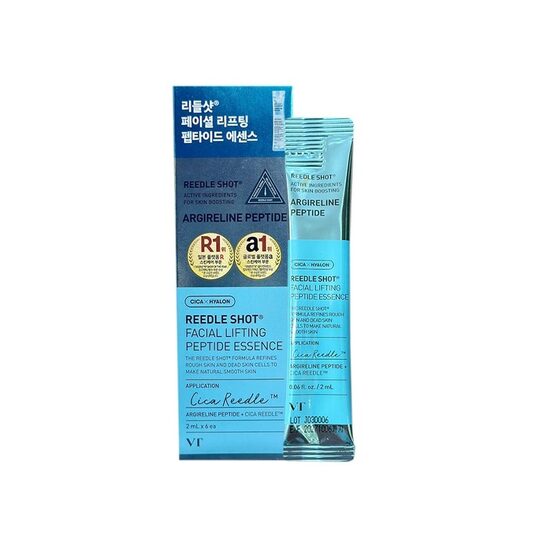 Nostiprinoša peptīdu esence ar mikroadatām ādas liftinga efektam VT Cosmetics Reedle Shot Facial Lifting Peptide Essence 