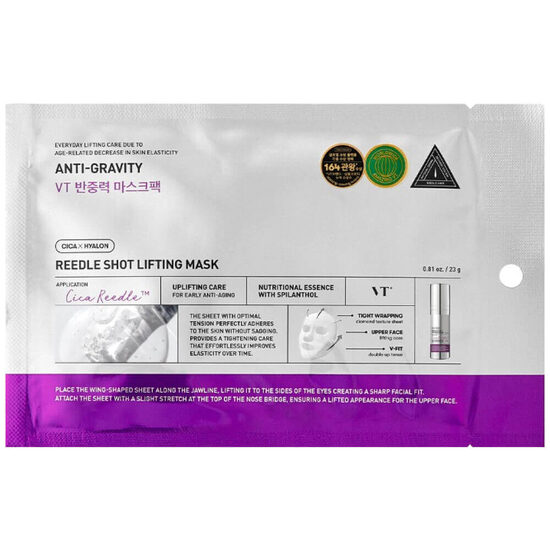Liftinga maska ​​sejas ovalam ar mikroadatām VT Cosmetics Reedle Shot Lifting Mask