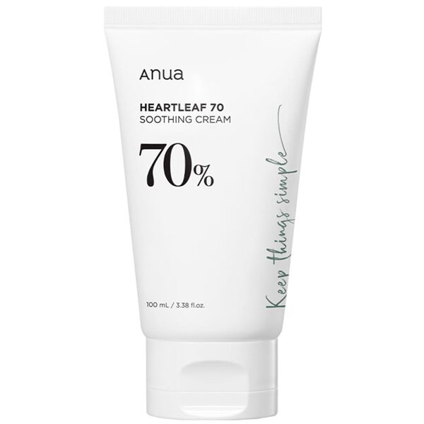 Nomierinošs krēms ar hauttuynia Anua Heartleaf 70% Soothing Cream