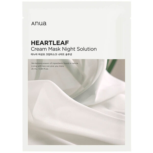 Барьерная тканевая крем-маска с хауттюйнией Anua Heartleaf Cream Mask Night Solution