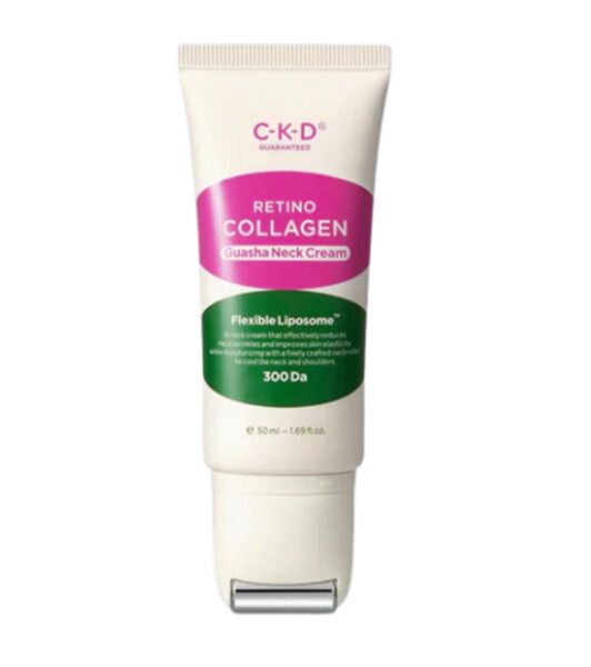 Kakla krēms ar zemas molekulmasas kolagēnu un retinālu CKD Retino Collagen Guasha Neck Cream 