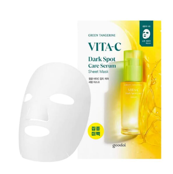 Balinoša maska ar C vitamīnu  Goodal Green Tangerine Vita C Dark Spot Serum Sheet Mask