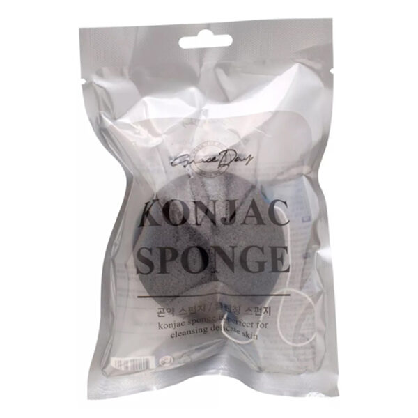 Dabīgs melnais Konjac sūklis Grace Day Konjac Sponge Black