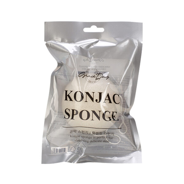 Dabīgs balts konjac sūklis Grace Day Konjac Sponge White