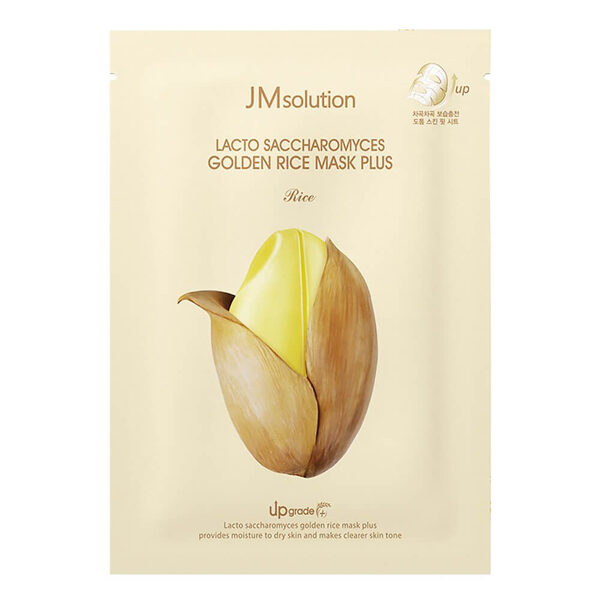 Maska ar laktobacillām mirdzošai ādai JMsolution Lacto Saccharomyces Golden Rice Mask Plus