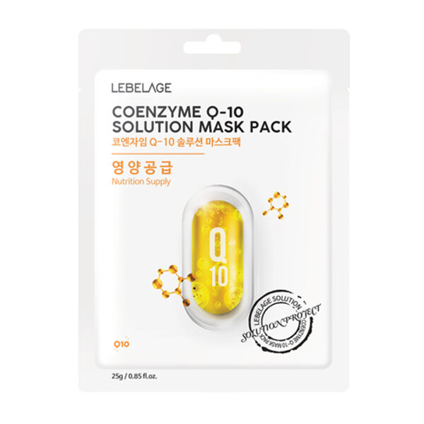 Barojoša maska ​​ar koenzīmu Q10 Lebelage Coenzyme Q10 Solution Mask Pack