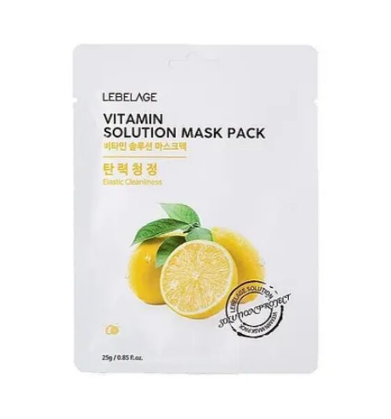 Маска с осветляющим и тонизирующим действием Lebelage Vitamin Solution Mask Pack