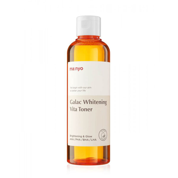 Multivitamīnu toneris blāvai ādai Manyo Galac Whitening Vita Toner 