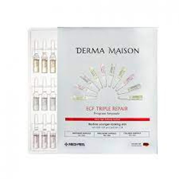 Trīskāršā pretnovecošanās ampulas programma Medi-Peel Derma Maison EGF Triple Repair Program Ampoule