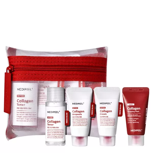 Kosmētikas miniatūru komplekts ar laktokolagēnu Medi-Peel Red Lacto Collagen Skin Care Trial Kit