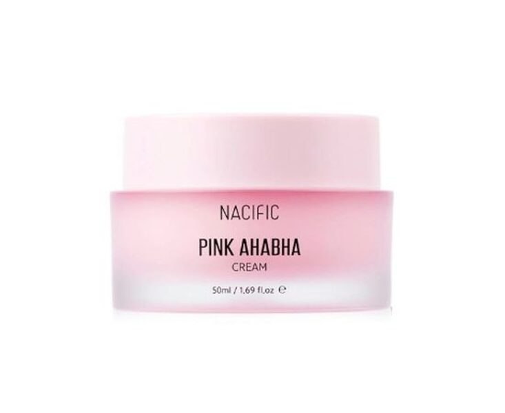 Krēms ar skābēm problemātiskai ādai Nacific Pink AHA BHA Cream