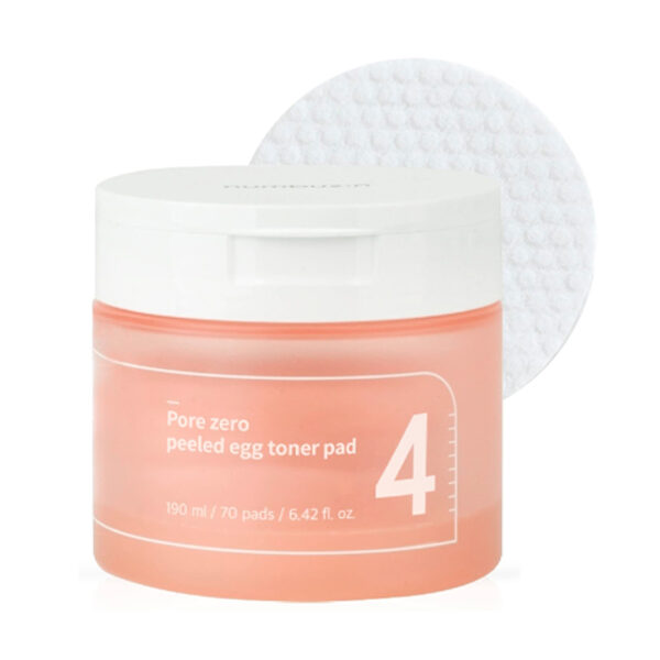 Pīlinga pedi poru kopšanai Numbuzin No.4 Pore Zero Peeled Egg Toner Pad