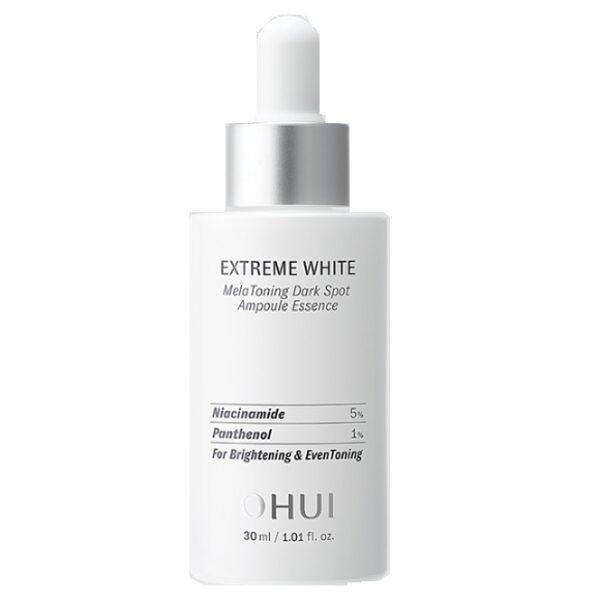 Izgaismojoša ampulas esence O HUI Extreme White MelaToning Dark Spot Ampoule Essence 