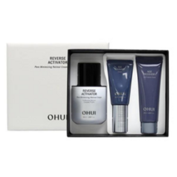 Komplekts ar nakts krēmu ar retinolu O HUI Reverse Activator Pore Minimizing Retinol Cream Special Set