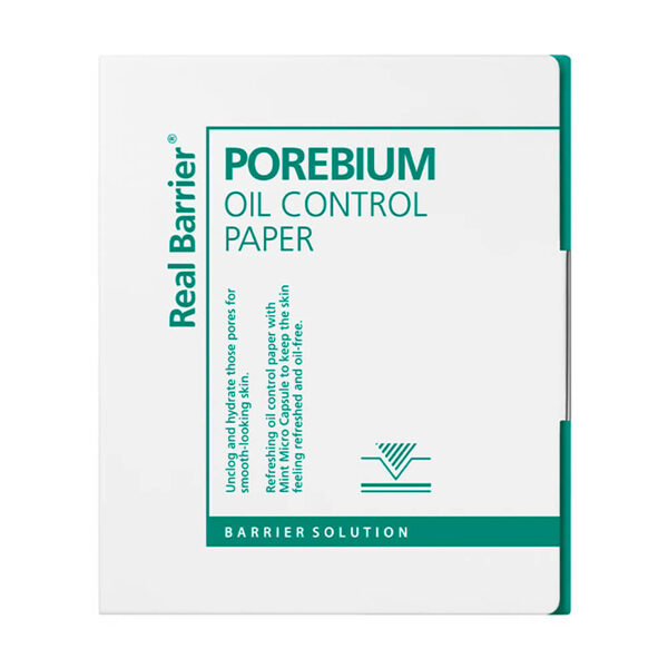 Matējošas salvetes ar piparmētru Real Barrier Porebium Oil Control Paper