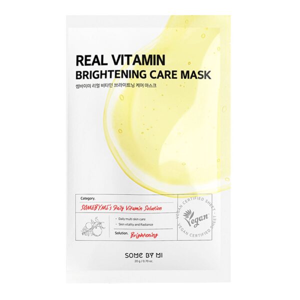 Izgaismojoša auduma maska ar C vitamīnu Some By Mi Real Vitamin Brightening Care Mask