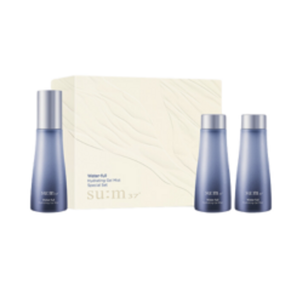 Mitrinošs sejas sprejs ar bambusa sulu Su:m37˚ Water-full Hydrating Gel Mist Special Set 60ml + 2*60ml Refill