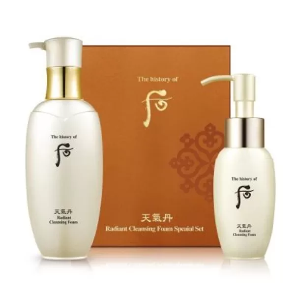 Увлажняющая пенка для умывания с женьшенем и золотом The History of Whoo Cheongidan Radiant Cleansing Foam Special Set