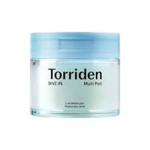 Mitrinoši daudzfunkcionālie pedi Torriden DIVE IN Low Molecular Hyaluronic Acid Multi Pad